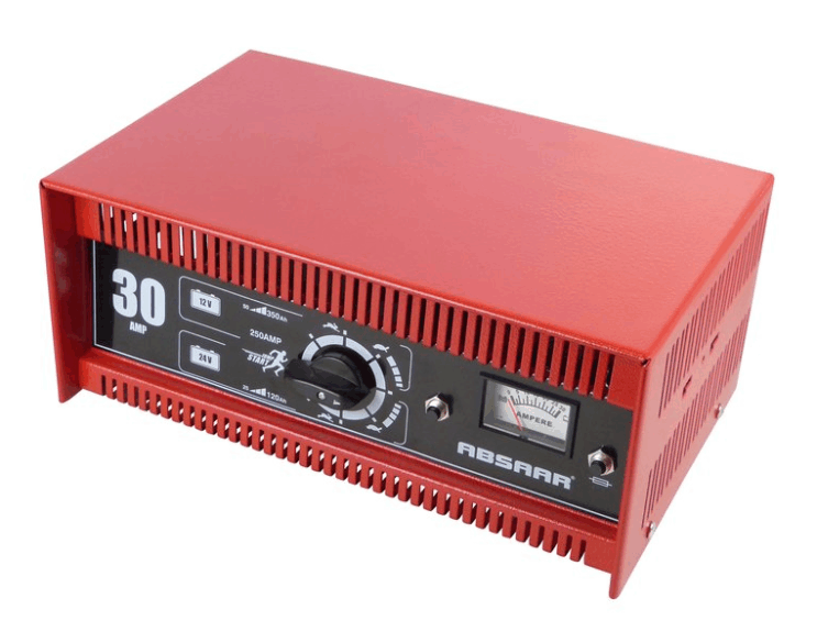 Absaar Batterieladegert 12 V / 24 V / 30 A mit Metallgehuse